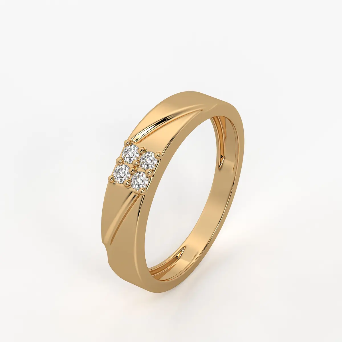 Quad Spark Accent Men’s Ring